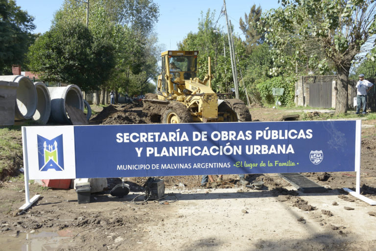 Nueva troncal con obra hidráulica y pavimentación que pasará por tres localidades de Malvinas Argentinas