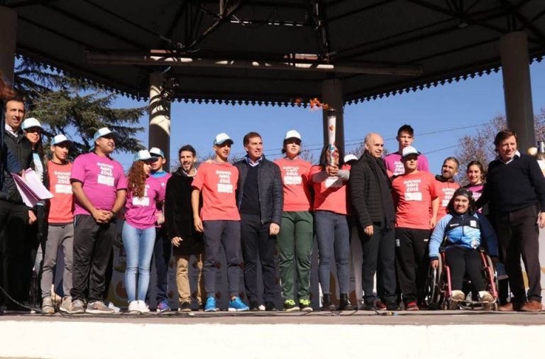 La Llama Olímpica de la Juventud estuvo es San Miguel