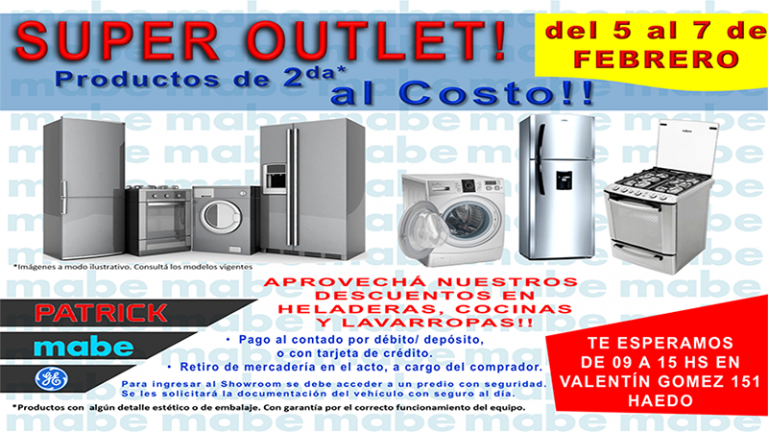 Gran Oulet de electrodomésticos en Mabe de Haedo