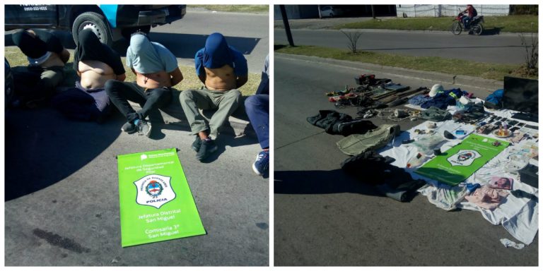 Fuerte operativo detienen a banda especialista en “entraderas”