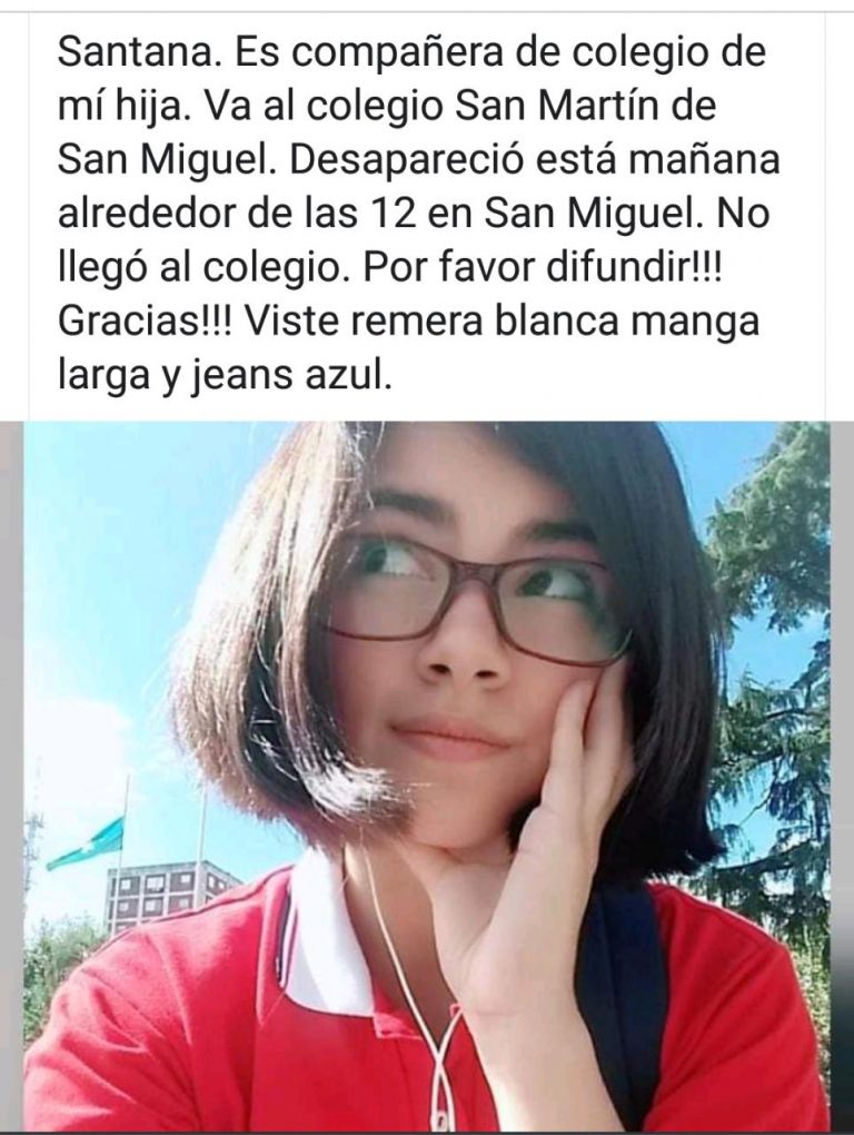 BUSCAMOS A CARLA MARA GERALDINE SANTANA