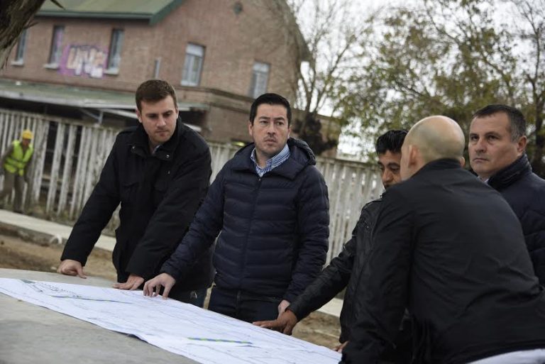 Nardini visitó la obra del nuevo entorno urbano de Villa de Mayo