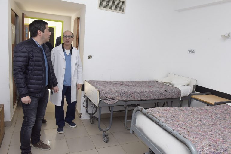 Leo Nardini recorrió las obras del Polo Sanitario de Malvinas