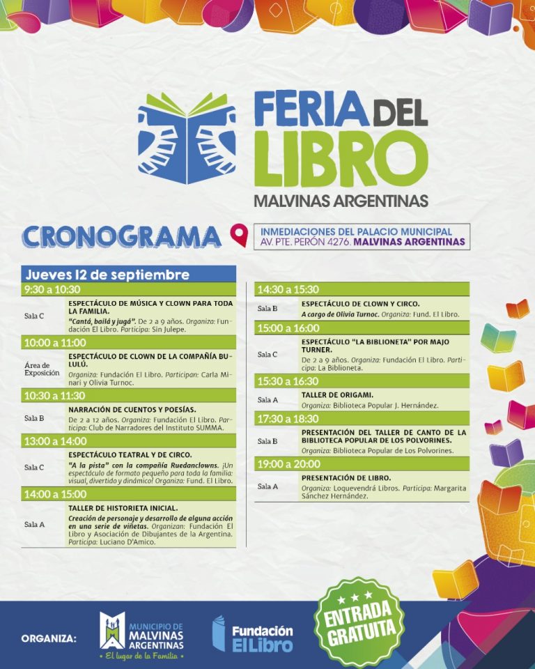 Comienza la Feria del Libro de Malvinas Argentinas