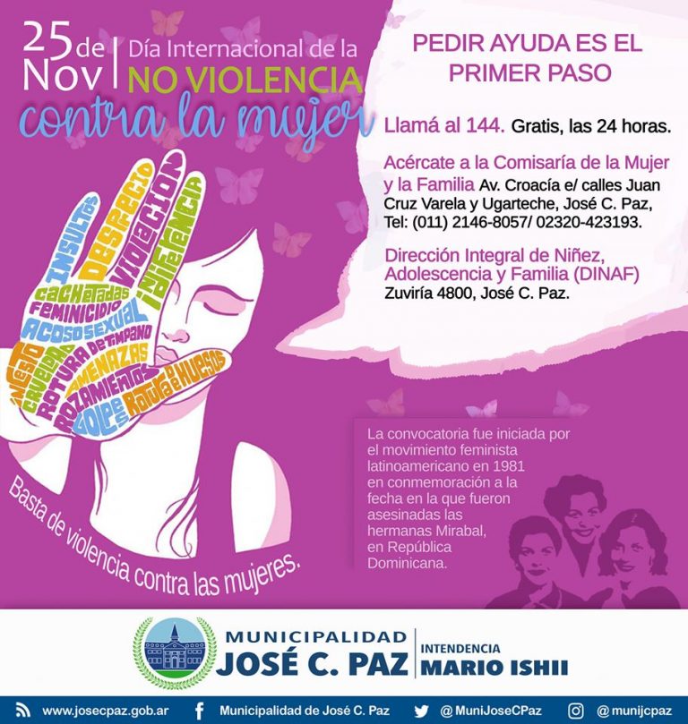 Día Internacional de la Eliminación de la Violencia contra la Mujer – 25 de Noviembre