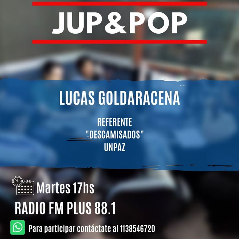 Lucas Goldaracena en el programa JUP & POP