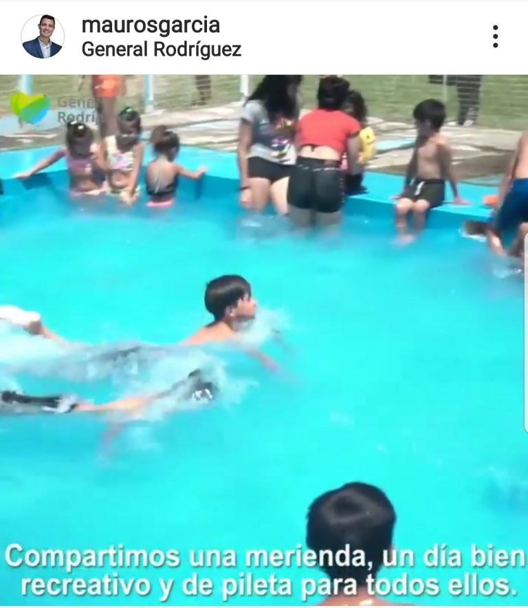 Merenderos de General Rodríguez jornada de pileta
