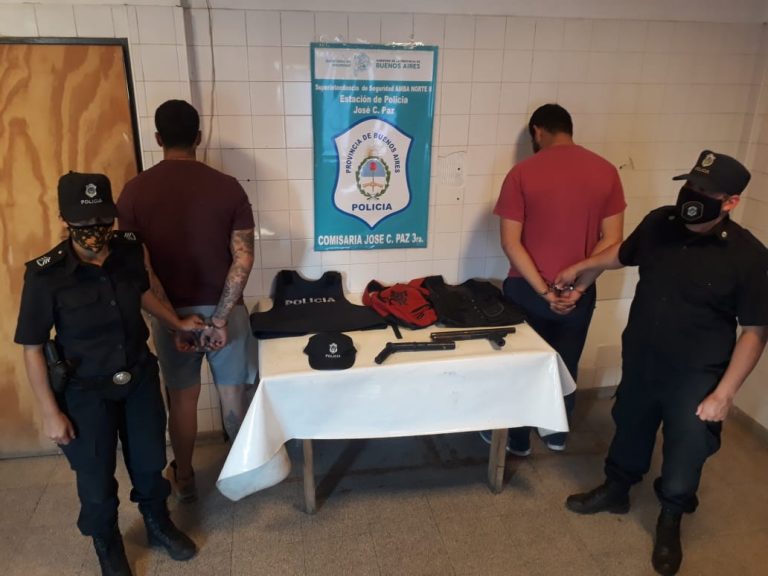 Capturan a peligrosa banda con armas en José C. Paz