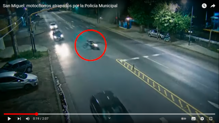 San Miguel: motochorros atrapados por la Policía Municipal