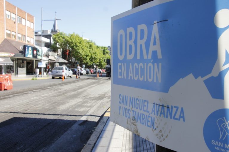 Comenzó la gran repavimentación de la Av. Perón en San Miguel