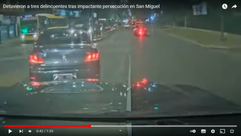 Detuvieron a tres delincuentes tras impactante persecución en San Miguel