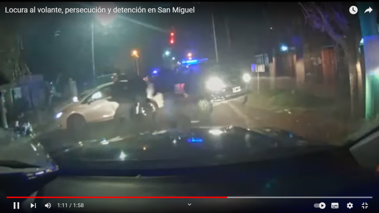 Locura al volante, persecución y detención en San Miguel