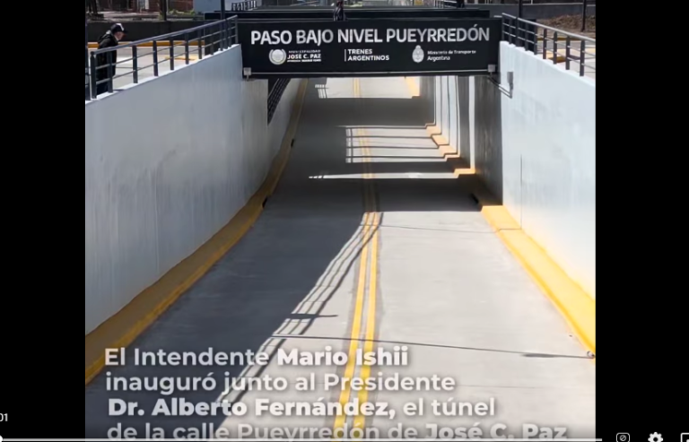 EL INTENDENTE ISHII Y EL PRESIDENTE DE LA NACIÓN INAUGURARON EL PASO BAJO NIVEL DE PUEYRREDÓN