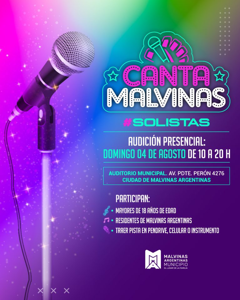 Se realizarán las audiciones de un nuevo “Canta Malvinas”, edición solistas