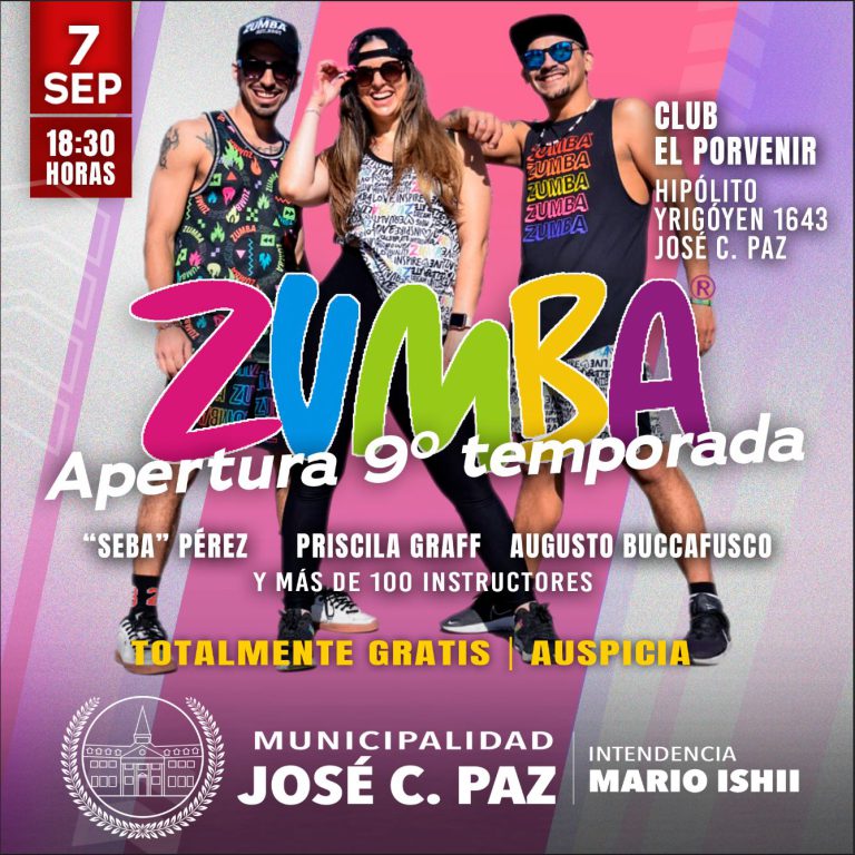 CLASES DE ZUMBA GRATIS EN JOSÉ C. PAZ