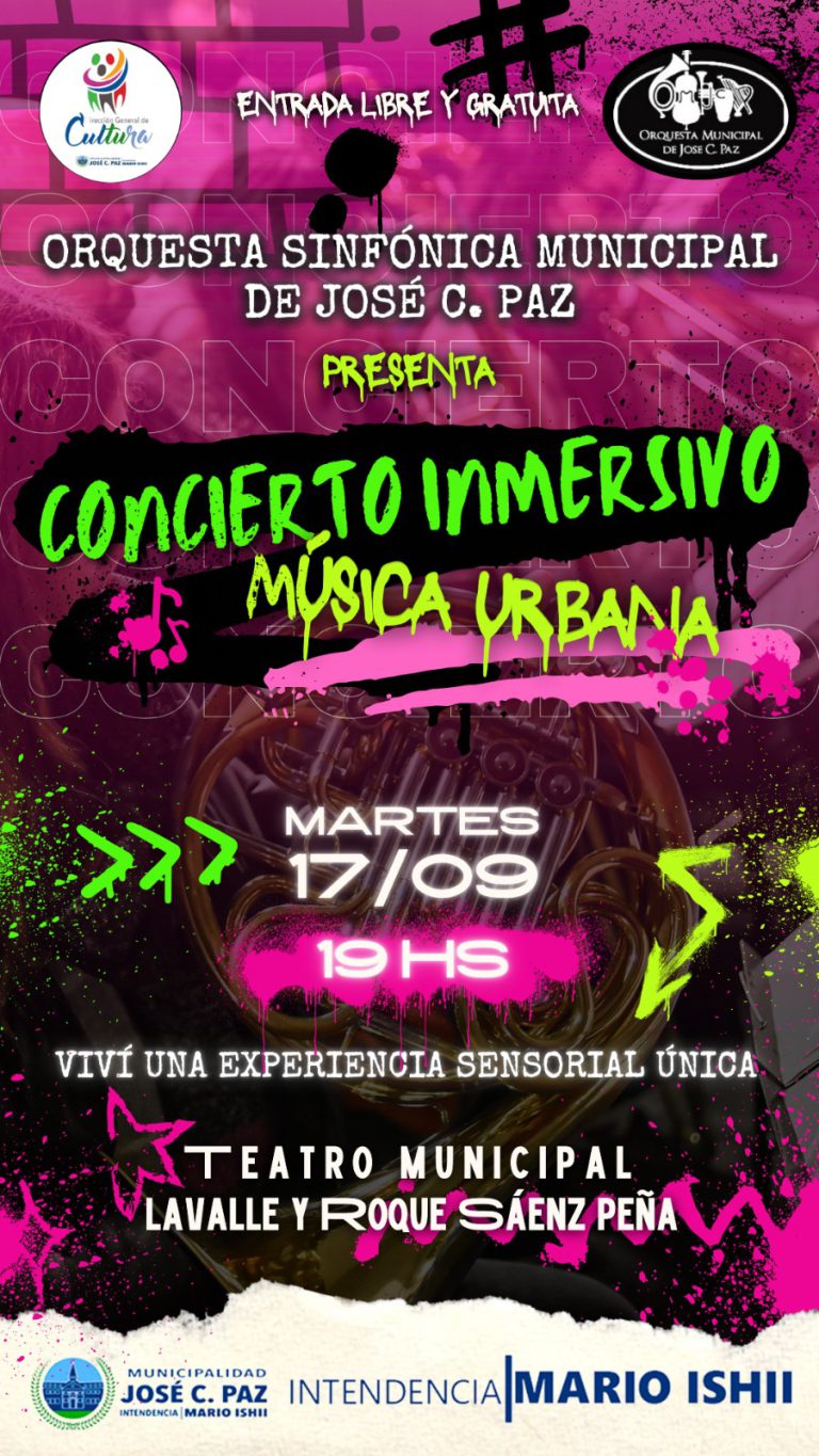 La orquesta sinfónica municipal de José C. Paz  Presenta Concierto inmersivo