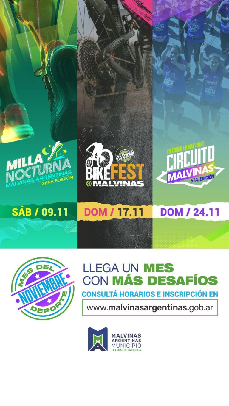 Noviembre es el mes del deporte en Malvinas Argentinas