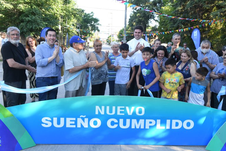 Nardini inauguró el primer tramo de la calle Alfredo Palacios
