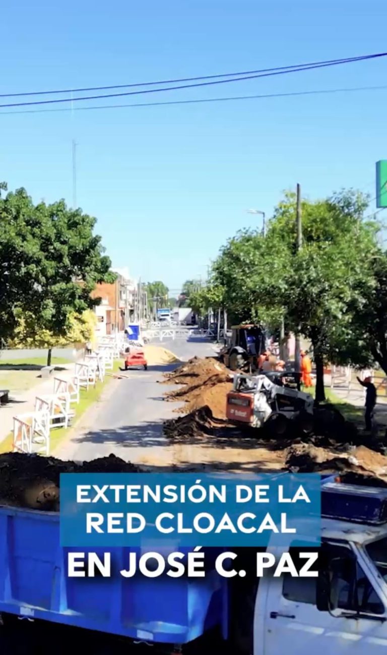 OBRAS CLOACALES PARA LA AV. GASPAR CAMPOS EN JOSÉ C PAZ