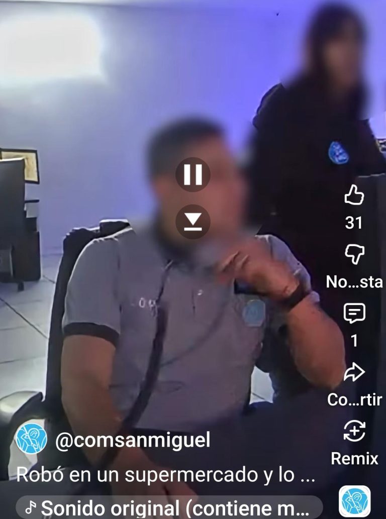 Robó en un supermercado y lo detuvo la Policía Municipal de San Miguel (Ver Video)